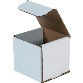 Global Industrial B40144 Global Industrial™ Corrugated Mailers, 4"L x 4"W x 4"H, White image.