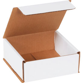 Global Industrial B546166 Global Industrial™ Corrugated Mailers, 5"L x 5"W x 2"H, White image.