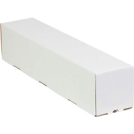 Global Industrial B42882 Square Mailing Tubes, 5"W x 5"D x 25"L, White image.