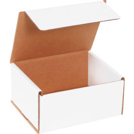 Global Industrial B546167 Global Industrial™ Corrugated Mailers, 6"L x 5"W x 3"H, White image.