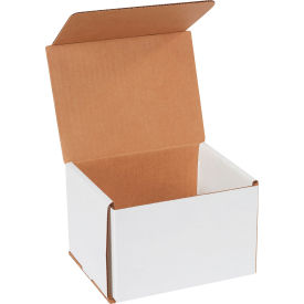 Global Industrial B1638416 Global Industrial™ Corrugated Mailers, 6"L x 5"W x 4"H, White image.