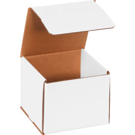 Global Industrial B1638256 Global Industrial™ Corrugated Mailers, 6"L x 6"W x 5"H, White image.
