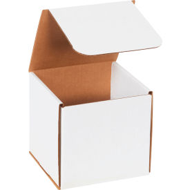 Global Industrial B546168 Global Industrial™ Corrugated Mailers, 6"L x 6"W x 6"H, White image.