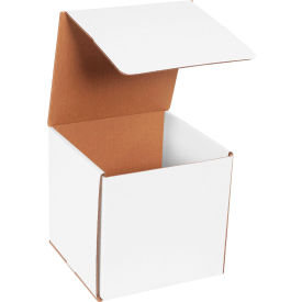 Global Industrial B1638224 Global Industrial™ Corrugated Mailers, 7"L x 7"W x 7"H, White image.