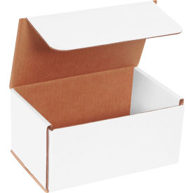 Global Industrial B546170 Global Industrial™ Corrugated Mailers, 8"L x 5"W x 4"H, White image.