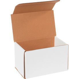 Global Industrial B1638607 Global Industrial™ Corrugated Mailers, 8"L x 5"W x 5"H, White image.