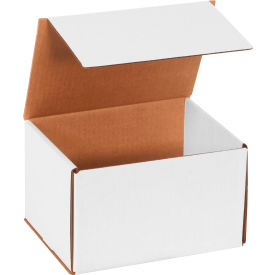 Global Industrial B1638608 Global Industrial™ Corrugated Mailers, 8"L x 6"W x 5"H, White image.