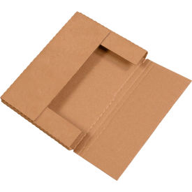 Global Industrial B40385 Global Industrial™ Corrugated Easy-Fold Mailers, 9-5/8"L x 6-5/8"W x 1-1/4"H, Kraft image.