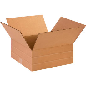 Global Industrial™ Multi Depth Cardboard Corrugated Boxes 14""L x 14""W x 6""H Kraft