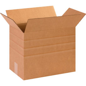 Global Industrial™ Multi Depth Cardboard Corrugated Boxes 14-1/2""L x 8-3/4""W x 12""H Kraft
