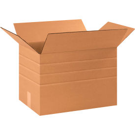 Global Industrial™ Multi Depth Cardboard Corrugated Boxes 17-1/4""L x 11-1/4""W x 12""H Kraft