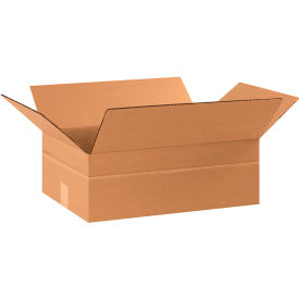 Global Industrial B68962 Global Industrial™ Multi Depth Cardboard Corrugated Boxes, 17-1/4"L x 11-1/4"W x 6"H, Kraft image.