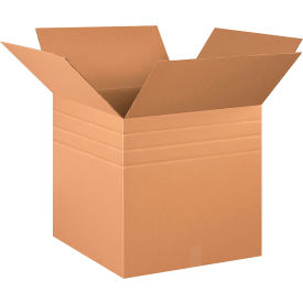 Multi Depth Cardboard Corrugated Boxes, 20"L x 20"W x 20"H, Kraft view 2