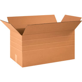 Global Industrial™ Multi Depth Cardboard Corrugated Boxes 24""L x 12""W x 12""H Kraft