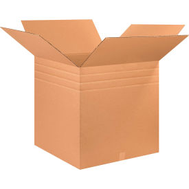 Multi Depth Cardboard Corrugated Boxes, 26"L x 26"W x 26"H, Kraft view 2