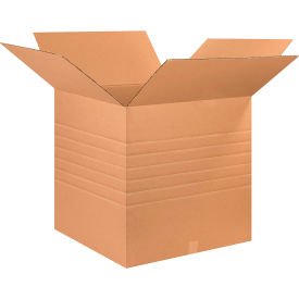 Heavy Duty Multi Depth Cardboard Corrugated Boxes, 26"L x 26"W x 26"H, Kraft view 2