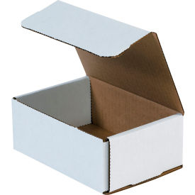 Global Industrial B40196 Global Industrial™ Corrugated Mailers, 6-1/2"L x 4-1/2"W x 2-1/2"H, White image.