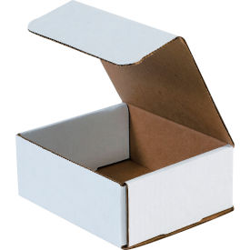 Global Industrial B40198 Global Industrial™ Corrugated Mailers, 6-3/16"L x 5-3/8"W x 2-1/2"H, White image.