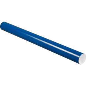 Colored Mailing Tubes With Caps 3"" Dia. x 36""L 0.07"" Thick Blue 24/Pack