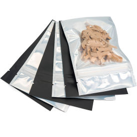 Matte Stand-Up Barrier Pouches, 3-1/8"W x 5-1/8"D x 2"H, 5 Mil, Black, 2000/Pack view 2