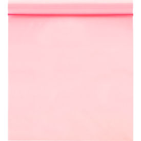 Global Industrial ™ Reclosable Anti Static Bags 8""W x 10""L 4 Mil Pink Pack of 1000