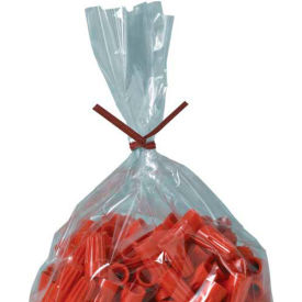 Global Industrial 185529 Global Industrial™ Twist Ties Open Type Bag, 4"L x 1/8"W, Red, 2000/Pack image.