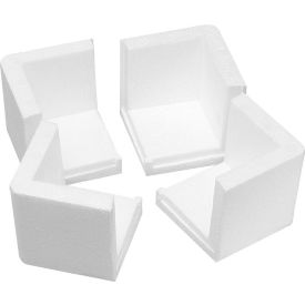 Global Industrial B546157 Global Industrial™ Foam Corners, 3"L x 3"W x 3"H, White, 1000/Pack image.