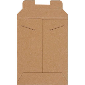 Box Packaging Inc RM1 Stayflats® Tab Lock Mailers, 6"W x 8"L, Kraft, 100/Pack image.