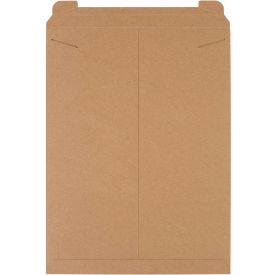 Box Packaging Inc RM11 Stayflats® Tab Lock Mailers, 18"W x 24"L, Kraft, 50/Pack image.