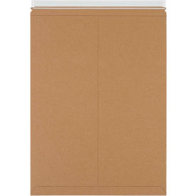 Box Packaging Inc RM11PSK Stayflats Plus® Self-Seal Mailers, 18"W x 24"L, Kraft, 50/Pack image.