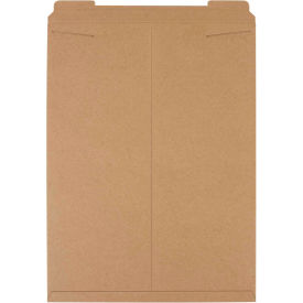 Box Packaging Inc RM12 Stayflats® Tab Lock Mailers, 20"W x 27"L, Kraft, 50/Pack image.