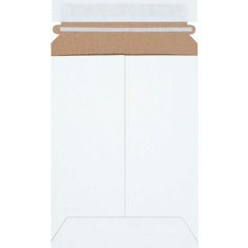 Box Packaging Inc RM1SS Stayflats Plus® Self-Seal Mailers, 6"W x 8"L, White, 100/Pack image.