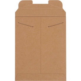 Box Packaging Inc RM2 Stayflats® Tab Lock Mailers, 9"W x 11-1/2"L, Kraft, 100/Pack image.