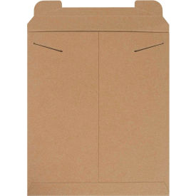Box Packaging Inc RM4 Stayflats® Tab Lock Mailers, 12-3/4"W x 15"L, Kraft, 100/Pack image.