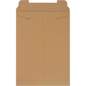 Box Packaging Inc RM6 Stayflats® Tab Lock Mailers, 13"W x 18"L, Kraft, 100/Pack image.