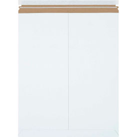 Box Packaging Inc RM11PS Stayflats Plus® Self-Seal Mailers, #11, 18"W x 24"L, White, 50/Pack image.