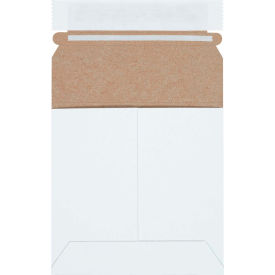 Box Packaging Inc RM8SS Self Seal Stayflats® Mailers, 5-1/8"W x 5-1/8"L, White, 200/Pack image.