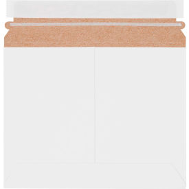 Box Packaging Inc RMU97W Stayflats Lite® Utility Flat Mailers, 9"W x 7"L, White, 200/Pack image.
