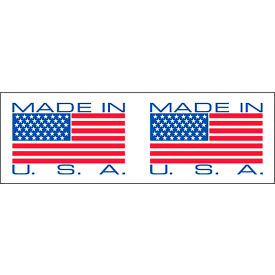 Box Packaging Inc T902P15 Tape Logic® Carton Sealing Tape, Made in USA, 2" x 110 yds., Red/White/Blue image.