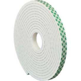 Box Packaging Inc T9534004R 3M™ 4004 Double Sided Foam Tape 1/2" x 5 Yds. 1/4" Thick Natural image.
