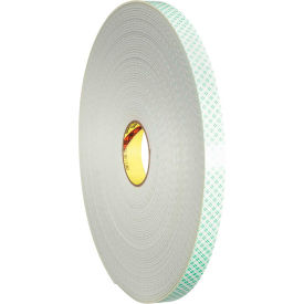 Box Packaging Inc T95340081PK 3M™ 4008 Double Sided Foam Tape 1/2" x 36 Yds. 1/8" Thick White image.