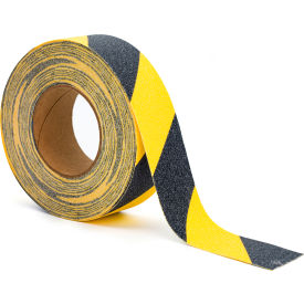 Striped Heavy Duty Anti Slip Tape, 3"W x 60'L, 60 Grit, Black/Yellow view 2