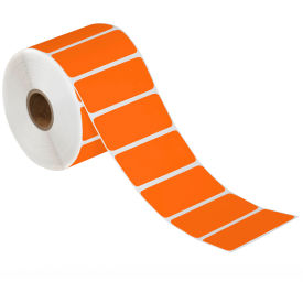 Desktop Direct Thermal Labels 3"W x 1"L 1" Core Orange 12 Rolls/Case 