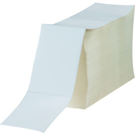 Direct Thermal Fanfold Labels 4"W x 2"L White 2 Stacks/Case 