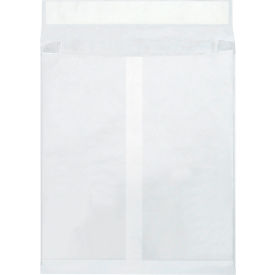 Box Packaging Inc TYE12162WE Tyvek® Self Seal Expandable Envelopes, Side Opening, 12"W x 16"L x 2"D, White, 100/Pack image.