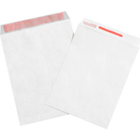 Box Packaging Inc TYF0912TE Tyvek® Tamper Evident Security Envelopes, 12"W x 9"H, White, 100/Pack image.