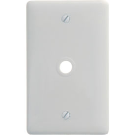 Bryant Electric Div Of Hubbell P11W Bryant® Standard White Telephone And Coax Plate, 1-Gang image.