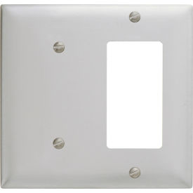 Standard Size Device Mount Stainless Steel Leviton 84023-40 5-Gang Toggle Device Switch Wallplate