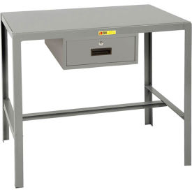 Little Giant MT1-2436-30-ED Little Giant® Stationary Machine Table W/ Drawer, Steel Square Edge, 36"W x 24"D x 30"H, Gray image.