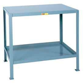 Little Giant MT2448-2 Little Giant® Stationary Machine Table W/ 2 Shelves, 48"W x 24"D, Gray image.